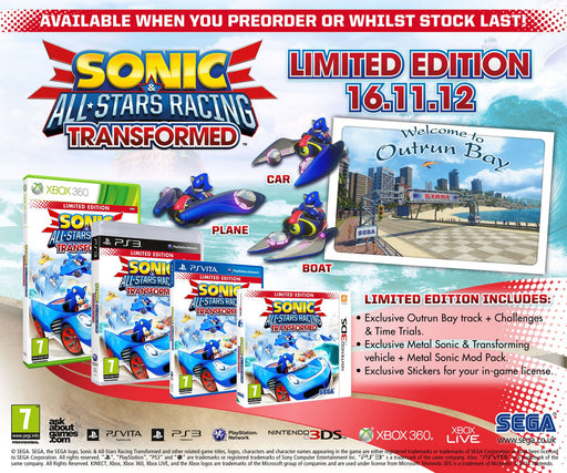 Sonic and All Stars Racing Transformed (Nintendo Wii U Game) - Good - Attic Discovery Shop
