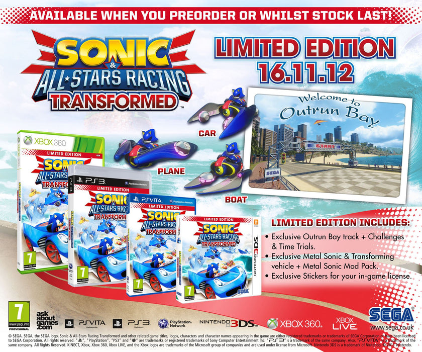 Sonic and All Stars Racing Transformed (Nintendo Wii U Game) - Good - Attic Discovery Shop