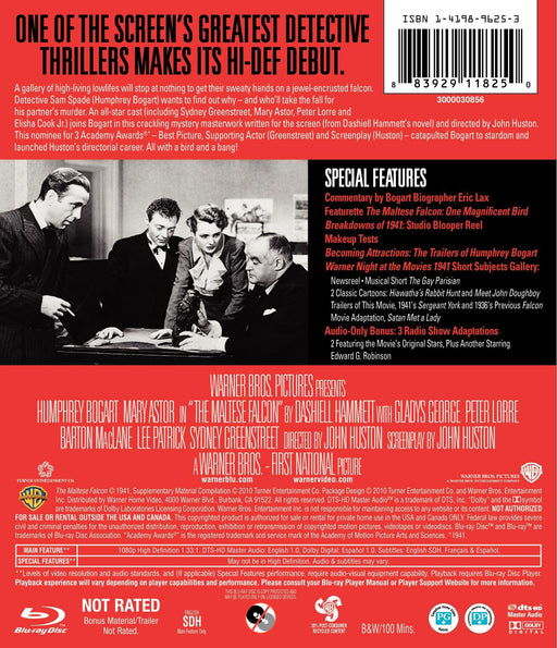 Maltese Falcon [Blu-ray] [1941] [Rare US Import] [Region A] (Humphrey Bogart) - Very Good - Attic Discovery Shop
