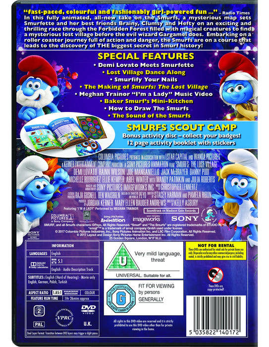 Smurfs - The Lost Village: Family Fun Edition [DVD] [2017] [Reg 2] - New Sealed - Attic Discovery Shop