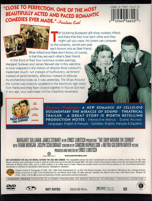 The Shop Around the Corner [DVD] [1940] [Region 1] [Rare US Import] [NTSC] - Like New - Attic Discovery Shop