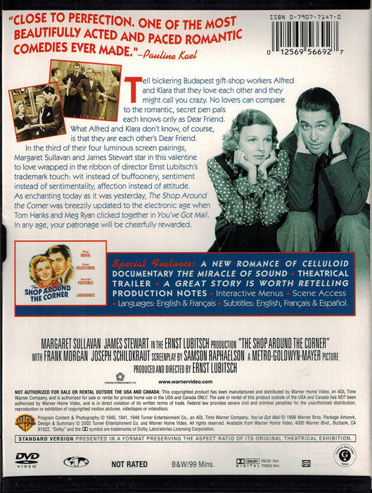 The Shop Around the Corner [DVD] [1940] [Region 1] [Rare US Import] [NTSC] - Like New - Attic Discovery Shop