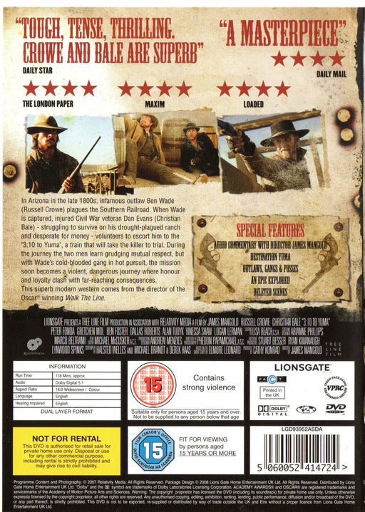 3:10 To Yuma [DVD] [2007] [Region 2] Western / Drama - New Sealed - Attic Discovery Shop