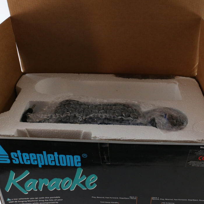 Vintage 1990’s Steepletone Karaoke Machine & Radio Receiver Rare (STILL NEW!) - Attic Discovery Shop