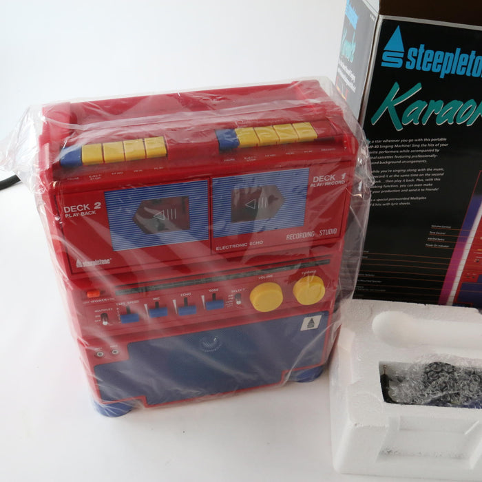 Vintage 1990’s Steepletone Karaoke Machine & Radio Receiver Rare (STILL NEW!) - Attic Discovery Shop