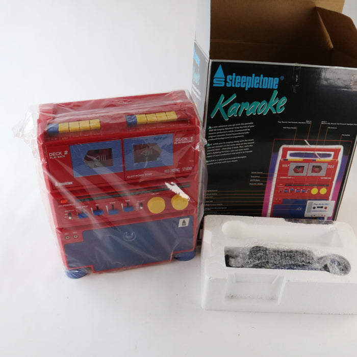 Vintage 1990’s Steepletone Karaoke Machine & Radio Receiver Rare (STILL NEW!) - Attic Discovery Shop