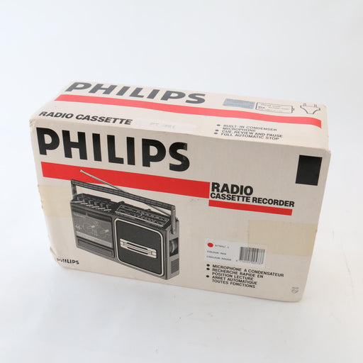 Vtg Radio Recorder Philips D7160 2 Band Radio Cassette Rare (STILL NEW!) Boxed - Attic Discovery Shop