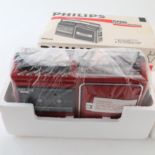 Vtg Radio Recorder Philips D7160 2 Band Radio Cassette Rare (STILL NEW!) Boxed - Attic Discovery Shop