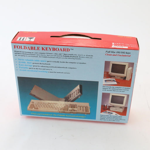 Vintage Foldable Keyboard / Retro Rare Old PC Keyboard Still NEW / Unused Boxed - Like New - Attic Discovery Shop