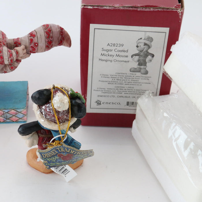 Disney Traditions Grinning Cheshire Figurine 4007211 & Sugar Mickey Merry Minnie - Good - Attic Discovery Shop