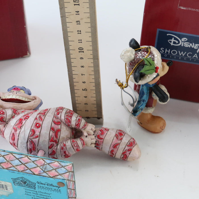 Disney Traditions Grinning Cheshire Figurine 4007211 & Sugar Mickey Merry Minnie - Good - Attic Discovery Shop