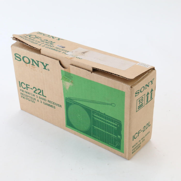 Vintage 1980s / 1989 Sony ICF-22L Radio Rare (STILL NEW!) Boxed - Attic Discovery Shop