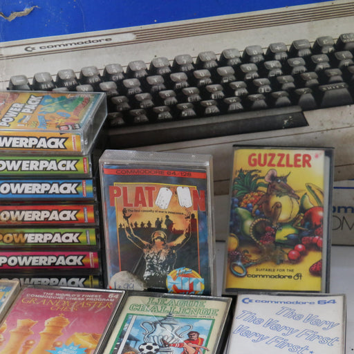 Vintage Commodore 64 C64 Micro Computer Keyboard + Loads Games + TV Lot Bundle - Good - Attic Discovery Shop