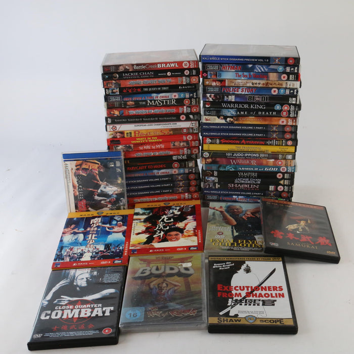 x51 Rare Unusual Martial Arts Kung Fu Karate DVD Job Lot Bundle Asian Hong Kong - Good - Attic Discovery Shop