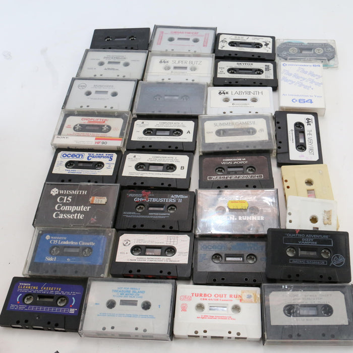 x148 Huge Vintage Retro Video Gaming Cassettes Spectrum C64 etc Games Bundle Lot - Good - Attic Discovery Shop