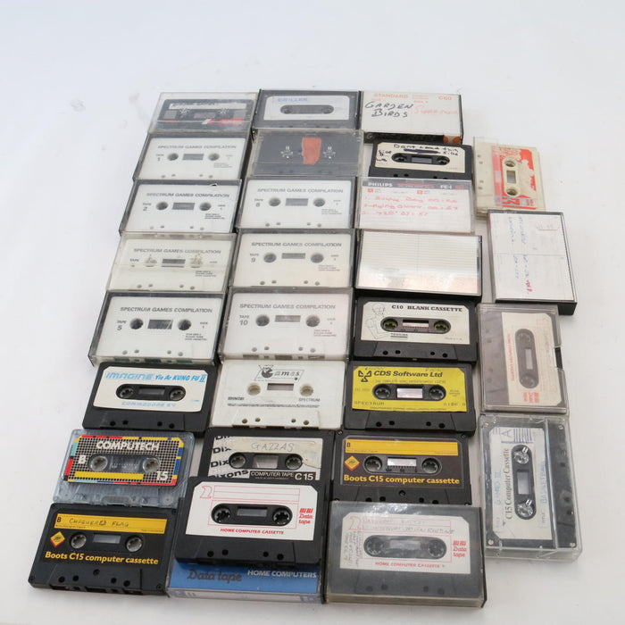 x148 Huge Vintage Retro Video Gaming Cassettes Spectrum C64 etc Games Bundle Lot - Good - Attic Discovery Shop