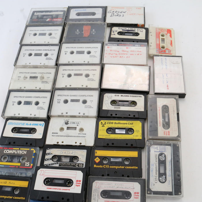 x148 Huge Vintage Retro Video Gaming Cassettes Spectrum C64 etc Games Bundle Lot - Good - Attic Discovery Shop