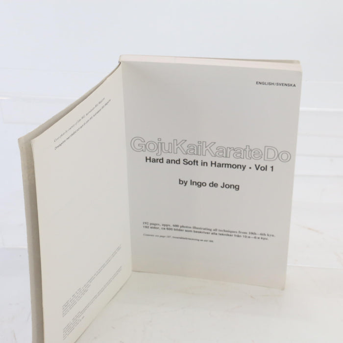 KarateDo Goju Kai Vol. 1 Volume One Rare Karate Paperback Book Ingo De Jong - Good - Attic Discovery Shop