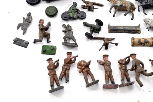 Antique Bundle Job Lot Lead Metal Figures Army Men Soldiers Military Cavalry R26 - Very Good - Attic Discovery Shop