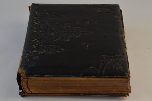 Antique Victorian Photo Album 1887 Shakespeare Design With Victorian Photographs - Good - Attic Discovery Shop