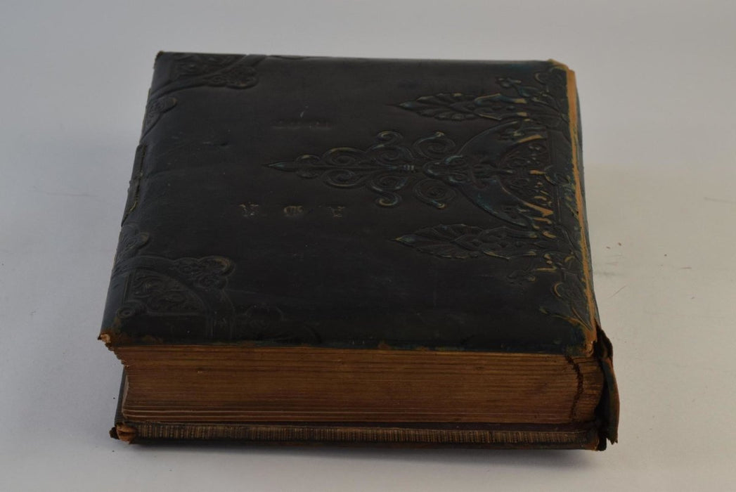 Antique Victorian Photo Album 1887 Shakespeare Design With Victorian Photographs - Good - Attic Discovery Shop