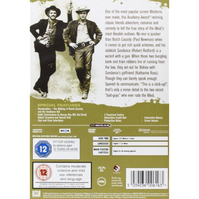 Butch Cassidy and the Sundance Kid [DVD] [1969] [Region 2] - New Sealed - Attic Discovery Shop