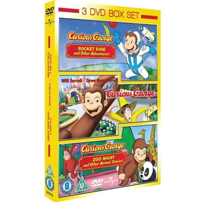 Curious George Vol 1/Vol 2/Curious George The Movie [DVD] [R2] - New Sealed - Attic Discovery Shop