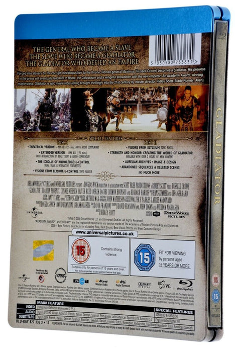 GLADIATOR 2 Disc Collectors Ed + Rare Art Cards Postcards BLU RAY Steelbook - Very Good - Attic Discovery Shop