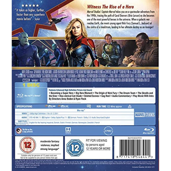 Marvel Studios Captain Marvel [Blu-ray] [2019] [Region Free] - New Sealed - Attic Discovery Shop