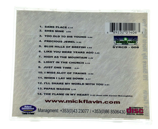 MICK FLAVIN I'LL SHARE MY WORLD WITH YOU Rare CD Album - Complete, VG Condition - Very Good - Attic Discovery Shop