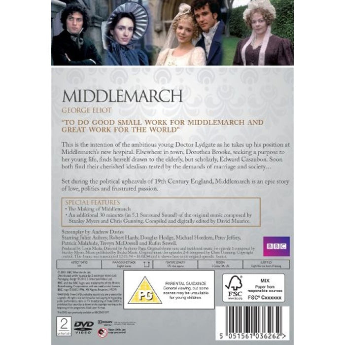 Middlemarch (George Eliot) [DVD] [1994] [2-Discs] [Region Free] - New Sealed - Attic Discovery Shop