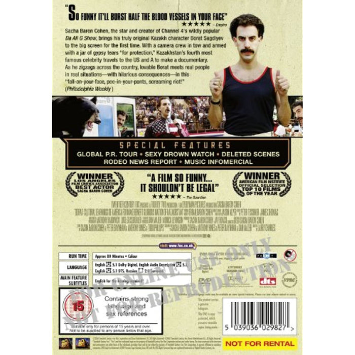 NEW Sealed - Borat: Sacha Baron Cohen Kazakhstan [2006] [DVD][Region 2] - Attic Discovery Shop