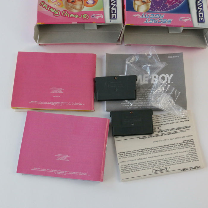 Nintendo Gameboy Advance GBA Games Complete In Box Barbie Secret Agent & Groovy - Very Good - Attic Discovery Shop
