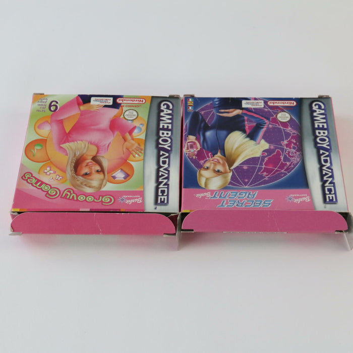 Nintendo Gameboy Advance GBA Games Complete In Box Barbie Secret Agent & Groovy - Very Good - Attic Discovery Shop