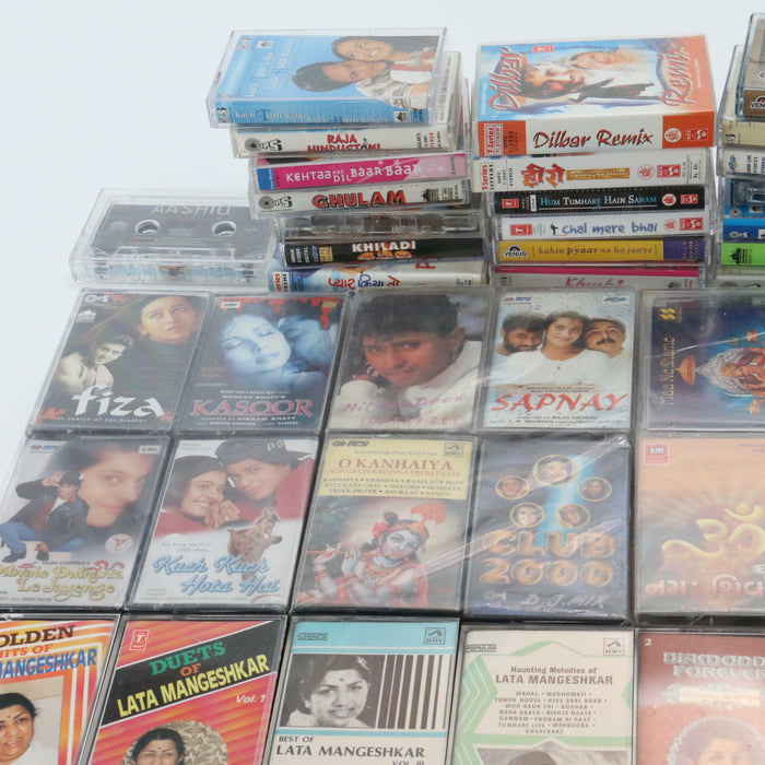 Vintage Lata Mangeshkar Huge Vast Collection Bollywood Indian Cassette Tapes Lot - Very Good - Attic Discovery Shop