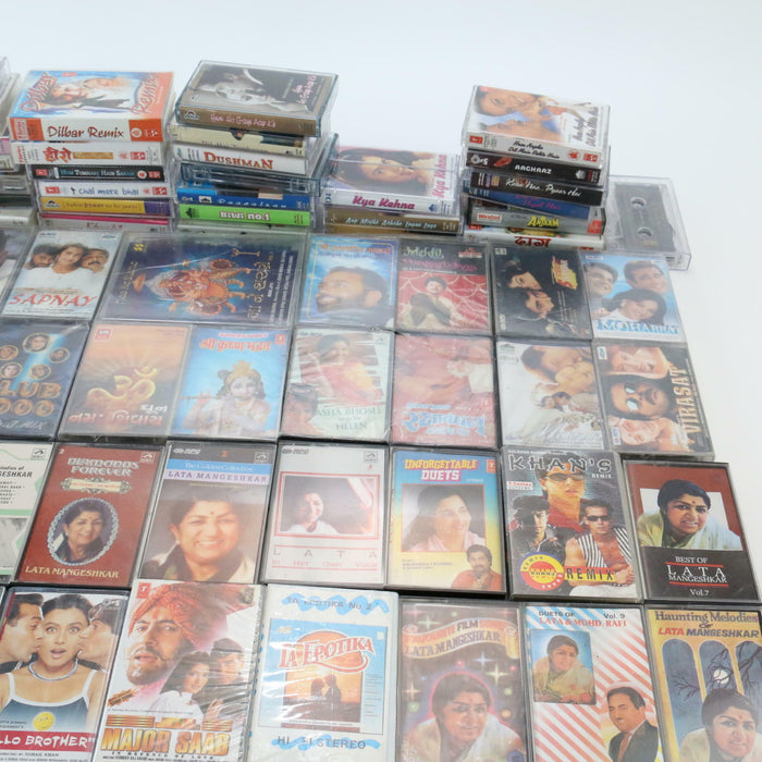 Vintage Lata Mangeshkar Huge Vast Collection Bollywood Indian Cassette Tapes Lot - Very Good - Attic Discovery Shop