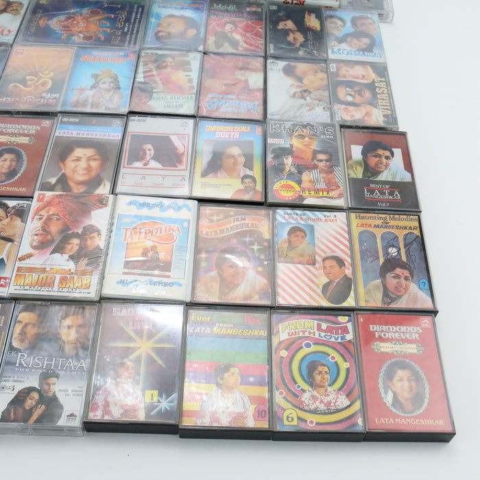 Vintage Lata Mangeshkar Huge Vast Collection Bollywood Indian Cassette Tapes Lot - Very Good - Attic Discovery Shop