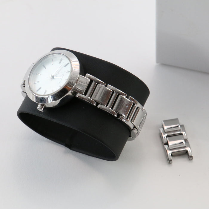 DKNY Silver Chronograph Debenhams Stainless Steel Quartz Jewel Watch - Good - Attic Discovery Shop