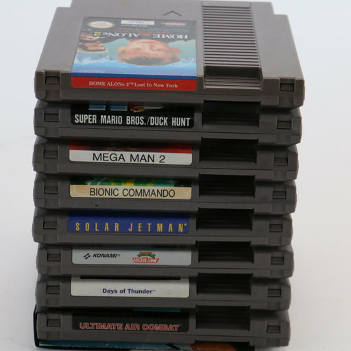 X8 NES Games Bundle Lot Some Rare Including Mega Man 2 Turtles II Home Alone 2 - Good - Attic Discovery Shop