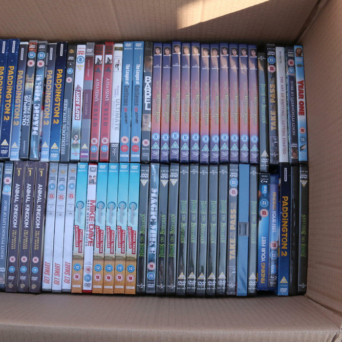 Wholesale DVD Blu-ray Joblot New Sealed Large Mixed Bundle Approx. 150+ RefID#4 - Attic Discovery Shop