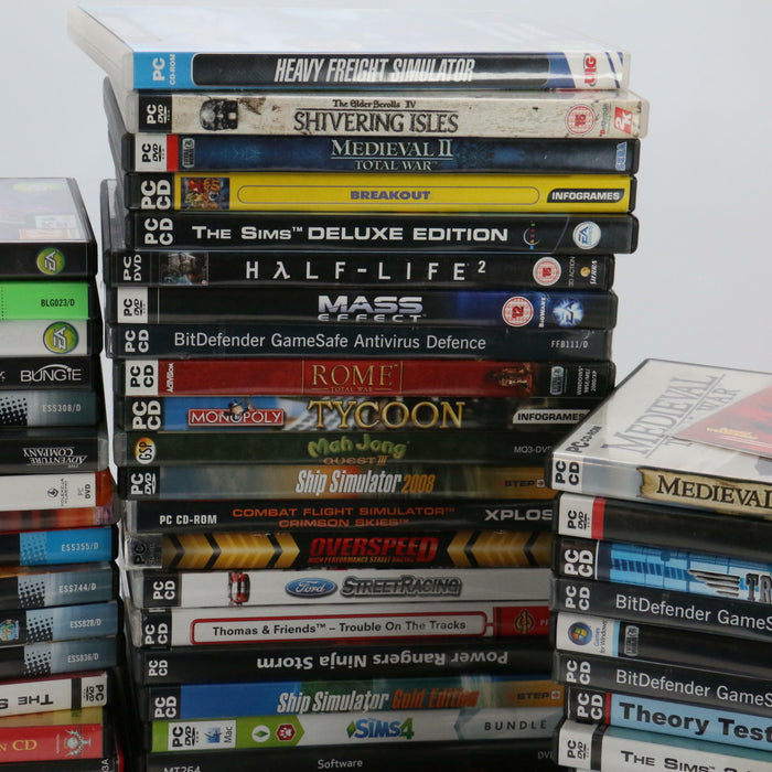 x125+ Old PC Games & Software Large Bundle Joblot Mixed Various Wholesale - Good - Attic Discovery Shop