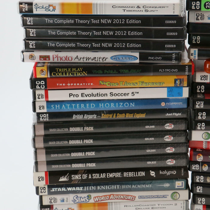 x125+ Old PC Games & Software Large Bundle Joblot Mixed Various Wholesale - Good - Attic Discovery Shop