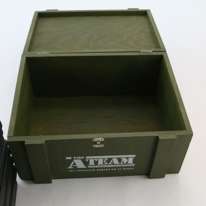 The A-Team Series 1-5 Complete Collection WOODEN Ammo Case Rare DVD Box Set VGC - Very Good - Attic Discovery Shop