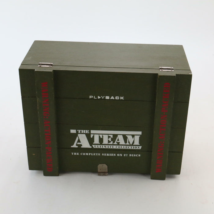 The A-Team Series 1-5 Complete Collection WOODEN Ammo Case Rare DVD Box Set VGC - Very Good - Attic Discovery Shop