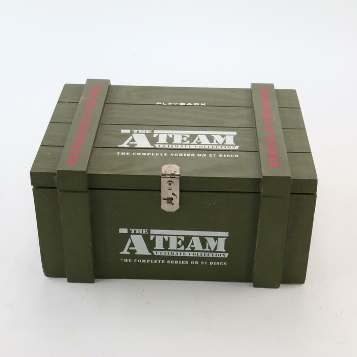 The A-Team Series 1-5 Complete Collection WOODEN Ammo Case Rare DVD Box Set VGC - Very Good - Attic Discovery Shop