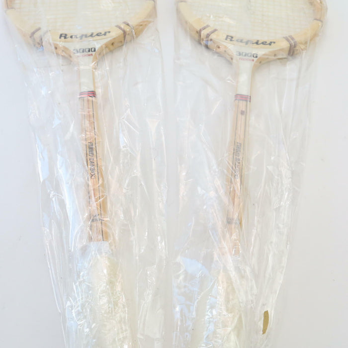 Rare (STILL NEW) Vintage 70’s 80's Rapier 3000 Model Retro Wooden Squash Rackets - Attic Discovery Shop