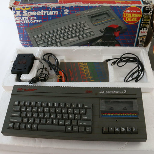 Vintage Sinclair ZX Spectrum Complete 128K Computer Rare Dixons Exclusive Boxed - Good - Attic Discovery Shop