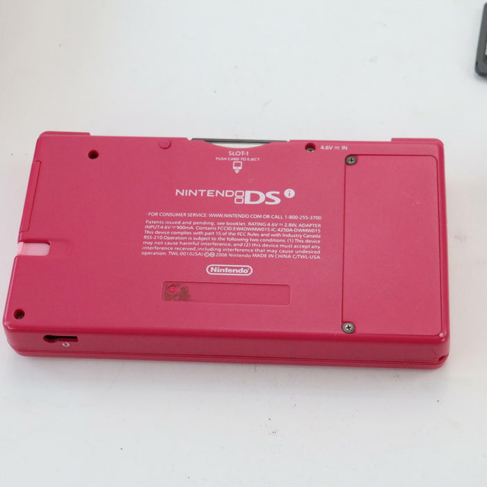 Nintendo DSi Pink Handheld Game System / Console Near Mint with Carry Case - Very Good - Attic Discovery Shop