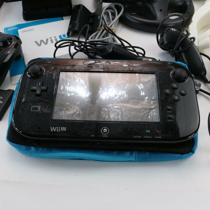 Nintendo Wii U Game Console Lot inc Controllers Nunchucks, Wheels & More Bundle - Good - Attic Discovery Shop