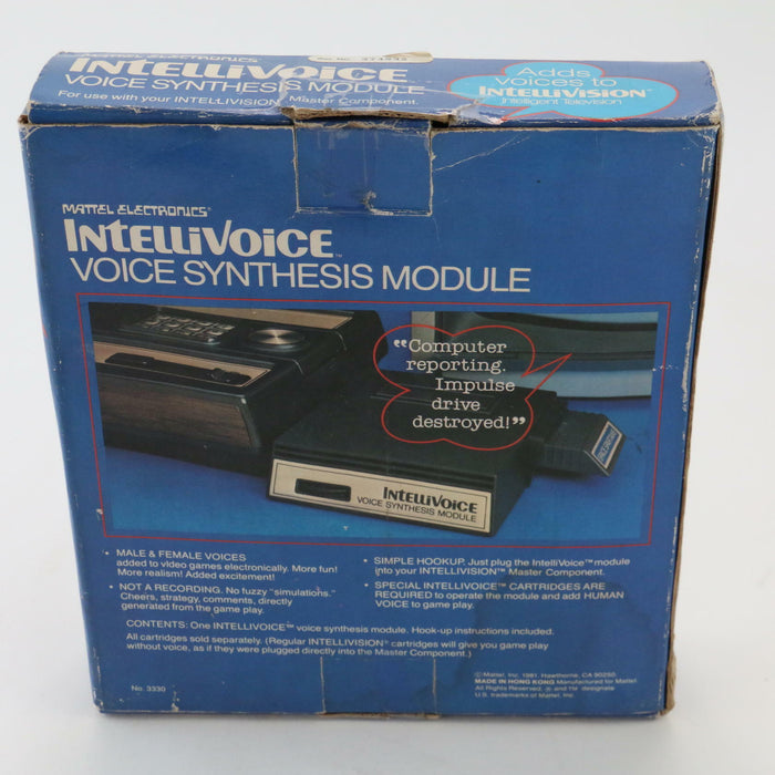 INTELLIVOICE Voice Synthesis Module Mattel Intellivision Boxed (Rare Condition!) - Very Good - Attic Discovery Shop